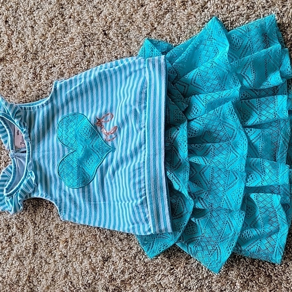 Juicy Couture Blue Striped Heart Kids Matching Set